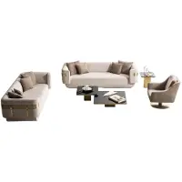 AEA Stilvolle Wohnzimmer Sofagarnitur Designer Couchtische Sessel 5tlg