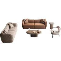 AEA Luxuriöses Sofa Set mit modernem Sessel und stilvollen Tischen