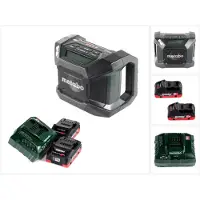 Metabo R 12-18 DAB+ BT Radio de chantier sans fil 12-18 V DAB+ + 2x batterie LiHD 4,0 Ah + chargeur