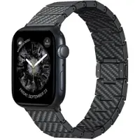 Pitaka Bracelet en fibre de carbone pour Apple Watch | 44/45/46/49 mm - Modern Carbon Black