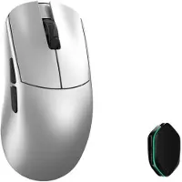 WLMouse Ying - Silver (Omron Optical) Wireless 8K Magnesium Mouse (Sans fil), Souris, Argent