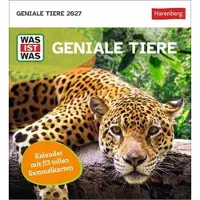 Sonstige Verlage WAS IST WAS : Calendrier-carte postale « Animaux géniaux » 2027 - Calendrier comprenant 53 cartes à collectionner