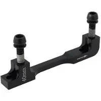 OEM Adaptateur pour vélo - 40 mm - noir - idéal pour les cyclistes - pour l'avant : 200 mm, pour l'arrière : 180 mm - Compatible avec les systèmes de fixation Postmount