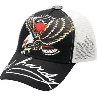 Ed Hardy Casquette 'Soaring Eagle' jaune d'or / homard / noir / blanc naturel