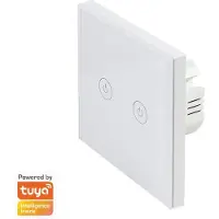 Logilink SH0125 Interrupteur mural Wi-Fi Smart, 2x, blanc