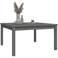 vidaXL Table de jardin Gris 82,5x82,5x45 cm Pin massif