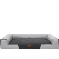 Doggy Lit rectangulaire pour chien, modèle canapé avec housse amovible et imperméable - L 80 x 55 cm