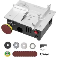 OEM Scie de table compacte, avec contrôle à 7 vitesses, design compact, couleur argent