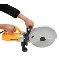 OEM Scie circulaire, puissance 3000W, pompe à eau intégrée, couleur jaune, prise secteur EU, compatible 100V-240V