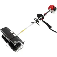 OEM Brosse rotative pour gazon, moteur à essence 2 temps, haute performance, couleur noire