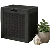 OEM Boîte de rangement, 55,5 x 43 x 53 cm, en polypropylène, capacité de 118 litres, couvercle verrouillable, nécessite un assemblage