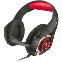 Techmade Casque Gaming Avec Lumière LED 3.5mm Noir Rouge