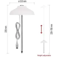 Emos Lampe de culture LED pour plantes d'intérieur et plantes succulentes, avec abat-jour et minuterie, réglable en hauteur, 235 lm, câble USB de 1,5 m, Z7901
