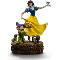 Iron Studios Blanche-Neige et les sept nains, statue Art Scale, échelle 1/10, Blanche-Neige et Grincheux, 21 cm