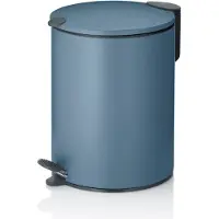 kela Panier cosmétique bleu métallisé fumé Fermeture silencieuse, hauteur 23cm, diamètre 17cm, capacité 3 litres KL-23609