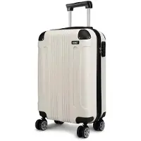 StarTech.com Koffer - Valise rigide légère - 4 roulettes doubles - Matériau ABS - 71 cm - Beige