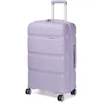 StarTech.com Valise rigide - Grande valise à roulettes - Polypropylène - 4 roulettes pivotantes à 360° - Serrure à combinaison TSA - 75 x 29,5 x 47,5 cm - Violet