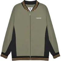 Lambretta Vintage Track Jacket Hommes Veste rétro SS4100-KAKI-NOIR-OR