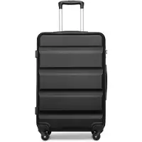 StarTech.com Valise rigide - Trolley - Coque en ABS légère - 4 roulettes doubles - Serrure TSA - Taille L - Noir