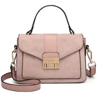 StarTech.com Sac à main pour femme - Sac à bandoulière et sac bandoulière - Taille moyenne - SimilicuirPolyuréthane- Forme carrée - Fermeture à rabat - Style vintage - Rose