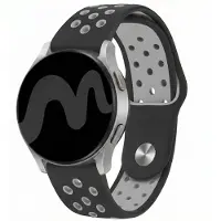 IMoshion Bracelet sport en silicone - Connexion universelle 18 mm - Black / Grey