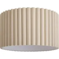 QAZQA Abat-jour Japandi en lin beige 35/35/20 - Scalloped Single