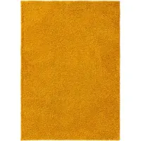 Interiyou Tapis à poils longs lavable Sofia Jaune 120 x 170 cm