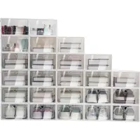 OEM Boîtes de rangement pour chaussures, empilables, anti-poussière, blanches