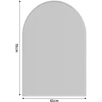StarTech.com Miroir mural - Miroir de maquillage - 91 x 61 cm - Verre trempé - Blanc - Cadre en aluminium - Adapté aux salles de bain et aux chambres