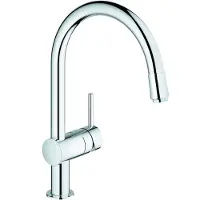 GROHE Minta Mitigeur monocommandé pour évier, portée 215mm, bec en C, pivotant, extractible, 32918000