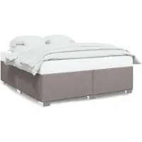 vidaXL Cadre de lit sans matelas Taupe 200x200 cm Tissu