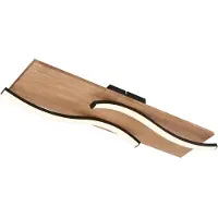 Briloner Vinka LED Plafonnier Vintage,Reproduction bois, forme ondulée, 2 flammes, ON/OFF, noir-bois, 55 x 14 x 8,5 cm