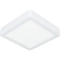 Eglo Lumière de plafond IP44 Fueva 6 Carré - Blanc - 15x15cm