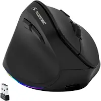 Blue Stork Cablu ergonomic mouse - BLUESTORK - ERGO LUMI - 6 boutons - rétroéclairage - noir