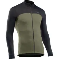 Northwave - Maillot de vélo pour hommes, modèle Force 2, manches longues, fermeture éclair intégrale, couleur verte, taille M