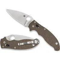 Spyderco Manix 2 Cru-Wear, Brown Canvas Micarta