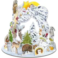 Sonstige Verlage Calendrier de l'Avent à emboîter « Les animaux en hiver »