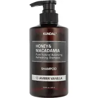 Kundal Honey & Macadamia Amber Vanilla shampoing naturel pour cheveux secs et abîmés 500 ml