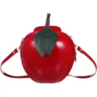 Merkloos Sac bandoulière pour filles, en forme de pomme, avec une poche pour les pièces