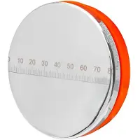 Merkloos Bankblock professionnel - Bloc de banc en acier - Base avec coussin en caoutchouc - Diamètre de 7,8 cm - Chromé - Amortissant les chocs - Bloc de travail en métal