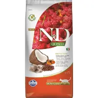 Farmina N&D Quinoa Cat Skin&Coat Herring - Hareng, Quinoa, Noix de coco & Curcuma pour chats avec intolérances alimentaires et problèmes de peau - 5 kg