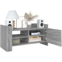 vidaXL Armoire TV Gris Sonoma 80x35x40 cm Bois composite
