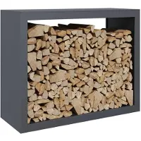 vidaXL Étagère à bois de chauffage anthracite 100x40x80 cm Acier