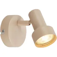 Briloner Applique murale orientable Ø8x10,5cm douille GU10 max. 9W beige - Lampe murale chambre couloir salon