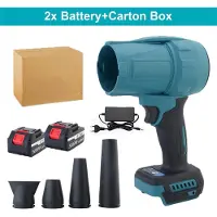 StarTech.com Souffleur de feuilles sans fil - Modèle H28 avec turbine - Moteur sans balais - 3500 W - Vitesse du vent maximale : 350 m/s - 3 niveaux de vitesse - 2 batteries