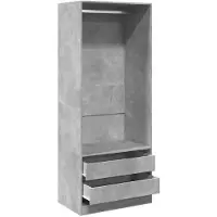 vidaXL Armoire gris béton 80x50x200 cm Bois composite