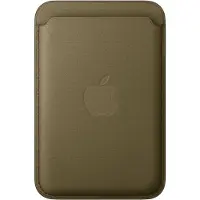 Apple Porte‑cartes en tissage fin pour iPhone avec MagSafe - Olive sombre