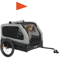 StarTech.com Remorque pour chiens - Remorque pliable pour chiens - Rampe extensible - Gris