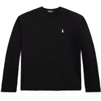 Ralph Lauren pour femme. 211967105002 T-shirt en jersey de coton noir (XS), Casuel, Manche longue