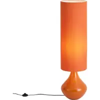 QAZQA Lampadaire Rétro Orange avec Abat-jour en Tissu - Mina